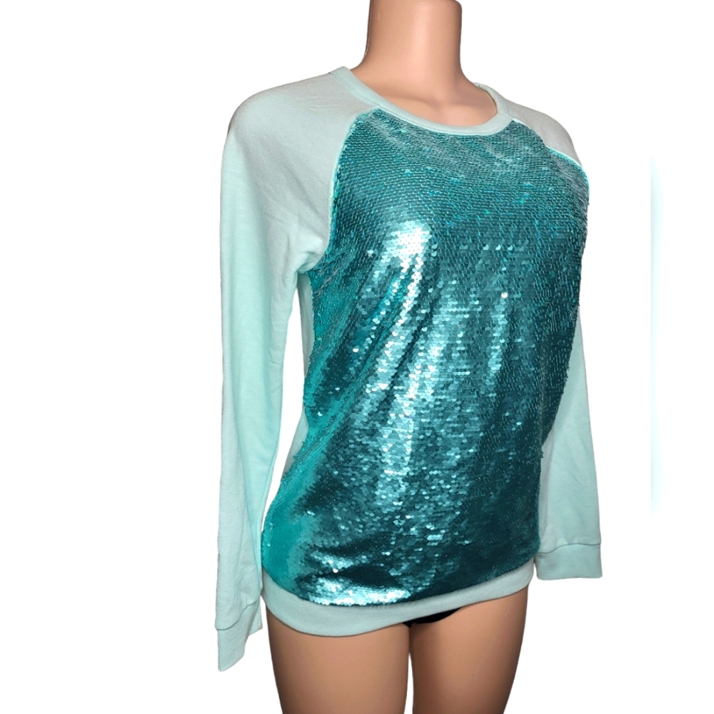 Cat & Jack Flip Sequin Long Sleeve Top